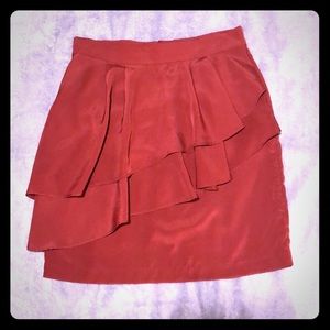 H&M Burnt Orange Skirt w/Peplum Accents